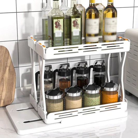 2-Tier Double Layer Storage Shelf Rack
