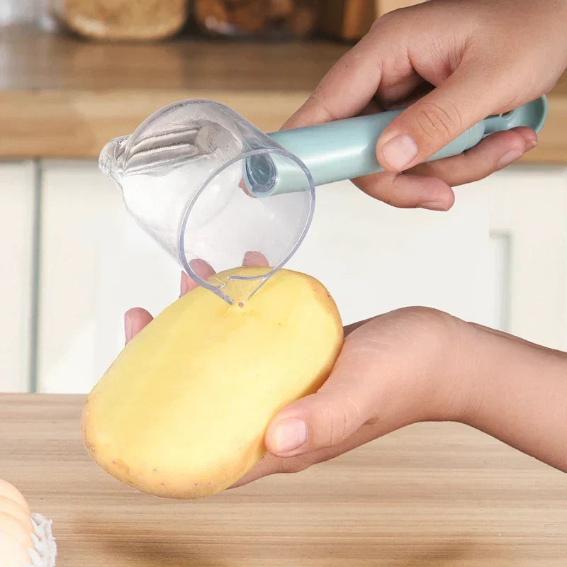 2-in-1 Peeler with Storage Container Bottle Opener