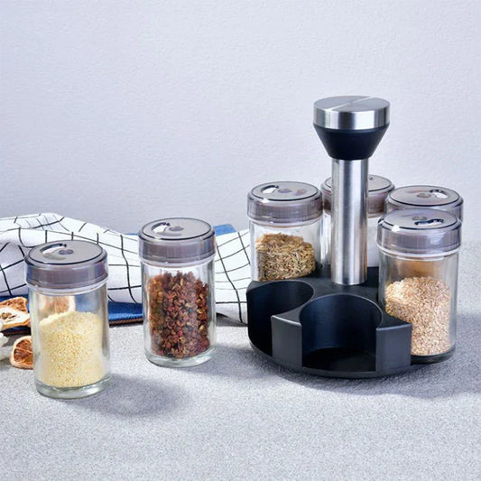 2-in-1 Rotating Spice Rack Organizer