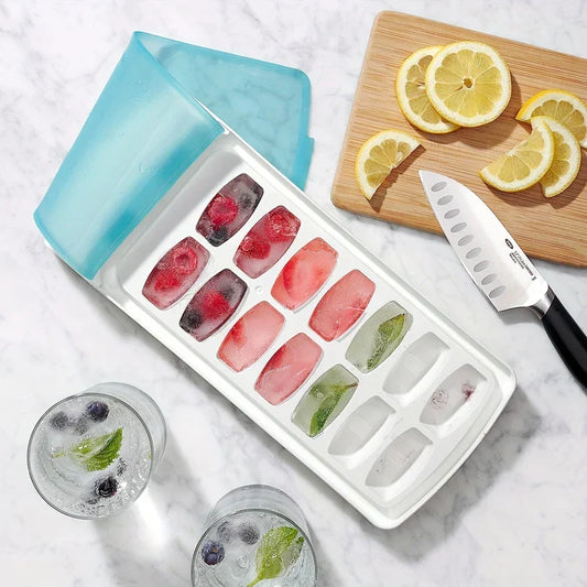 4-Grid Easy Release Ice Cube Tray Mold With Lid