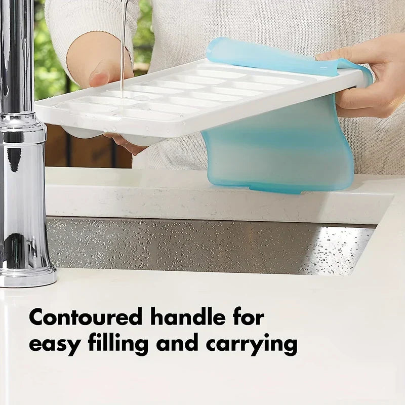 4-Grid Easy Release Ice Cube Tray Mold With Lid