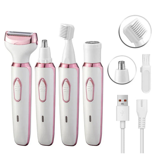 4-In-1 Electric Shaver Hair Remover Grooming Kit