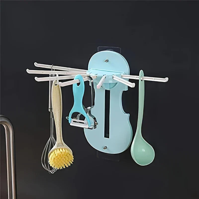 7-in-1 Pull Out Wall Mount Kitchen Organizer Rack
