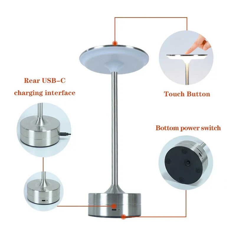 Adjustable Brightness Modern Desk Reading Lamp Touch Sensitive