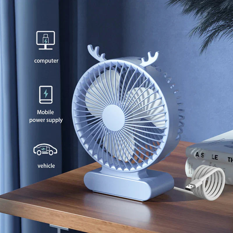 Antler Design Usb Desktop Fan
