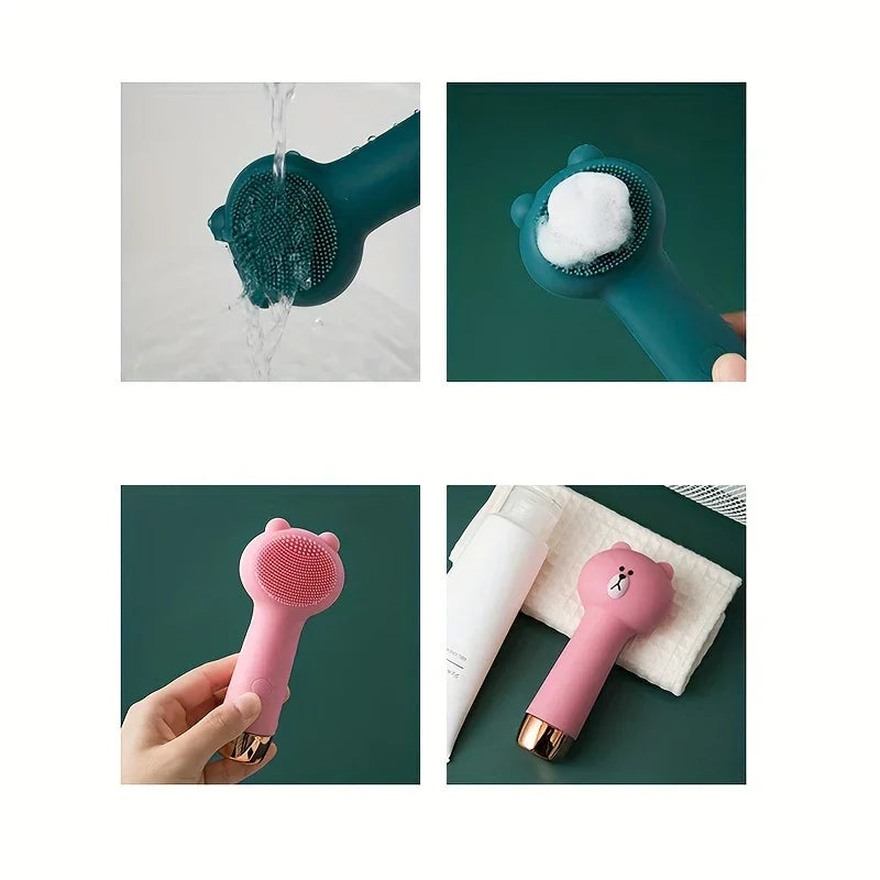 Bear Facial Cleansing Brush – Gentle Silicone Face Cleaner