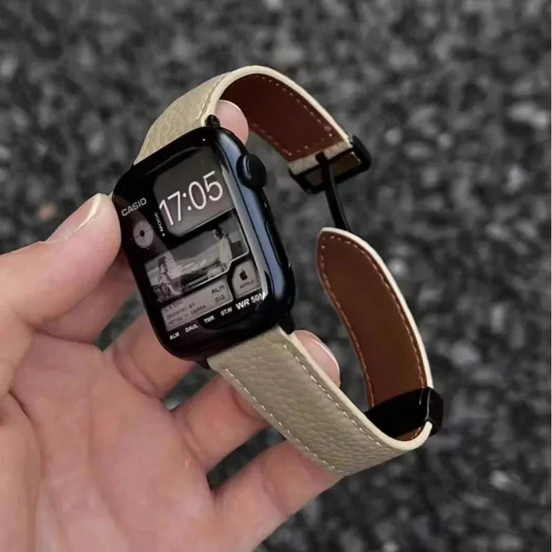 Apple Watch Leather Band – Pebbled Genuine Leather Strap