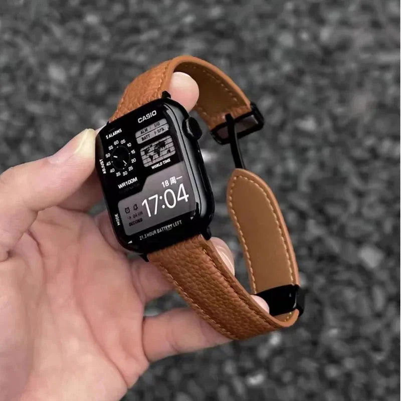 Apple Watch Leather Band – Pebbled Genuine Leather Strap