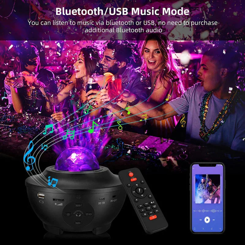 Small Bowl Star Projector Night Light Lamp