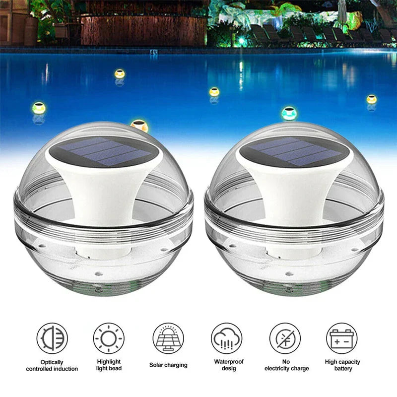 Solar Powered Floating Pool Light Waterproof Pond Lamp
