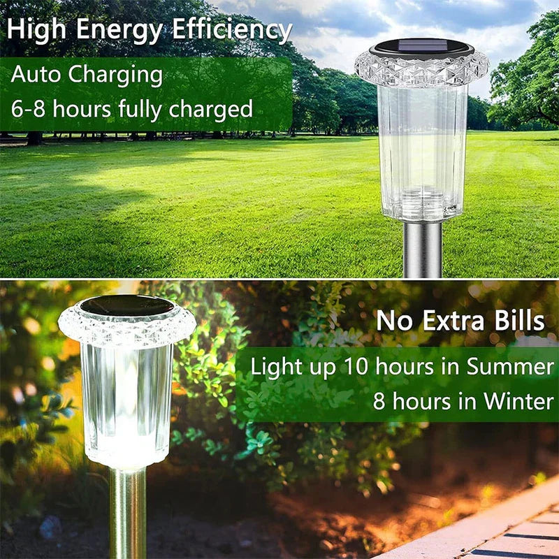Solar Powered Ground Stake Garden Lights (6 Pack)