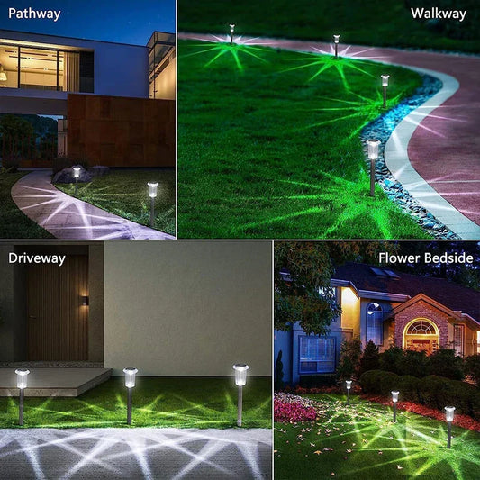 Solar Powered Ground Stake Garden Lights (6 Pack)