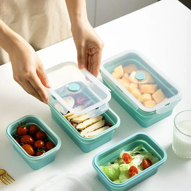Square Food Storage Containers Set (4Pc, Opp)