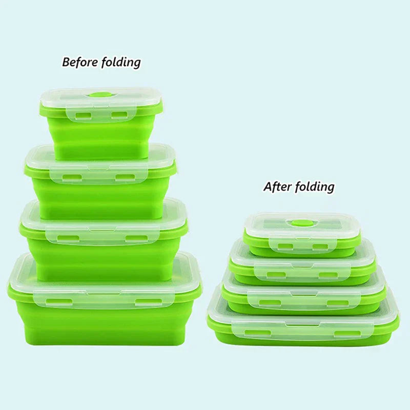 Square Food Storage Containers Set (4Pc, Opp)