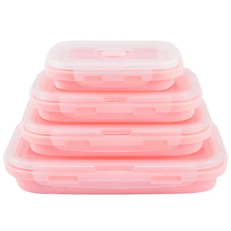 Square Food Storage Containers Set (4Pc, Opp)