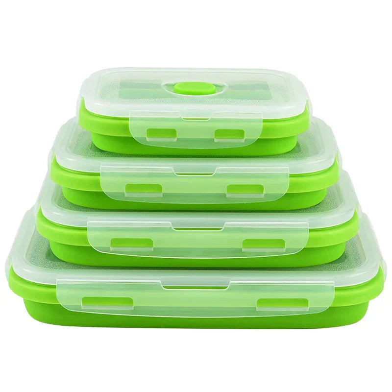 Square Food Storage Containers Set (4Pc, Opp)