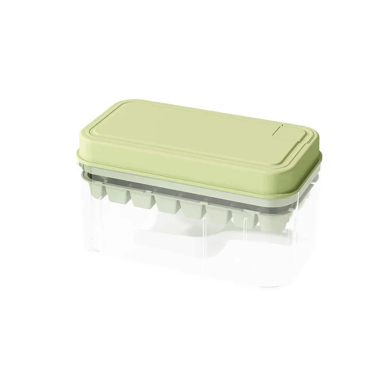Stackable Ice Mold Bin With Lid And Scoop