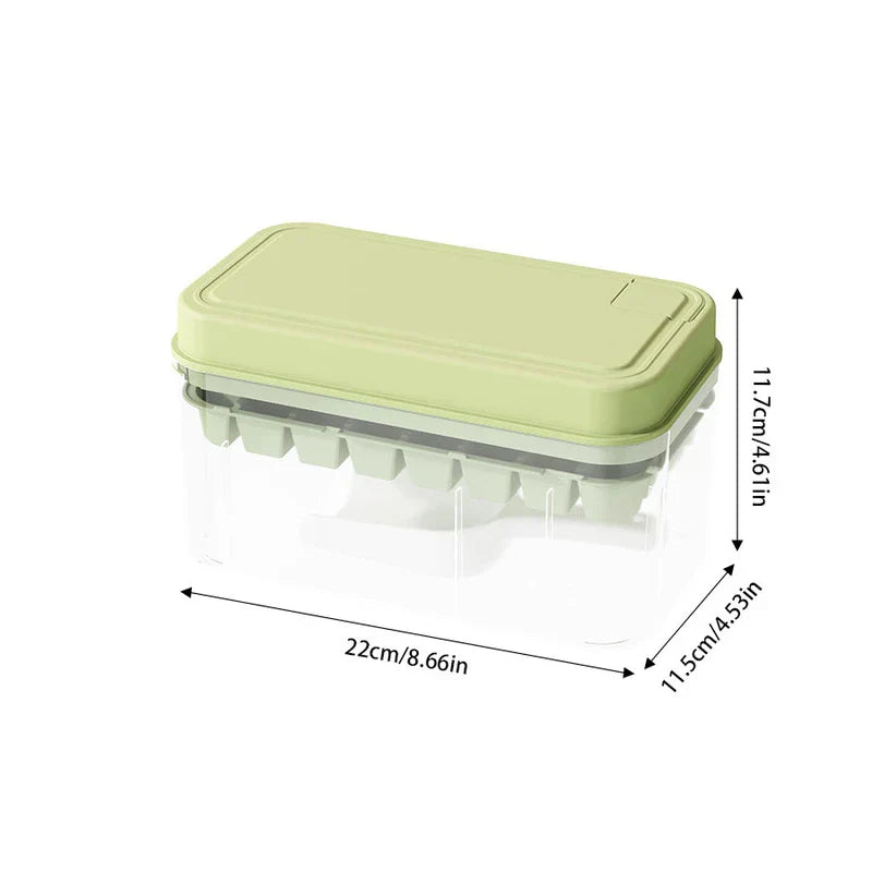 Stackable Ice Mold Bin With Lid And Scoop