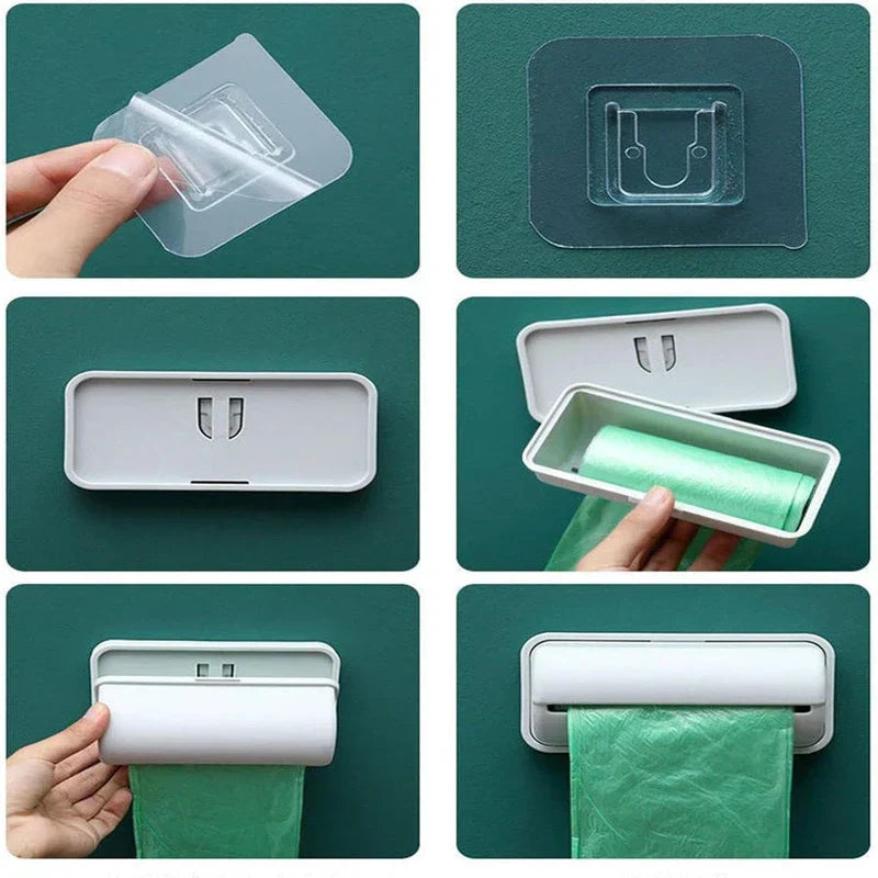 Trash Bag Holder Dispenser Storage Box Organizer