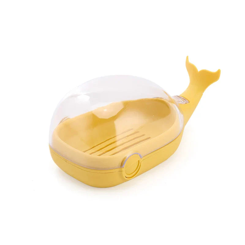 Whale Shape Soap Dish Holder Self-Draining