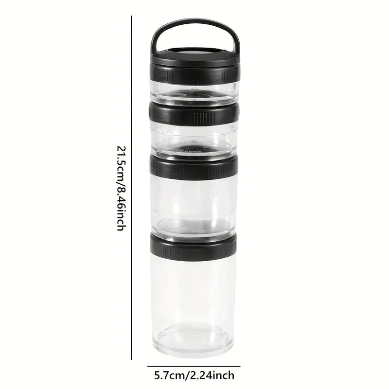 3-Tier Stackable Airtight Storage Canister Jar