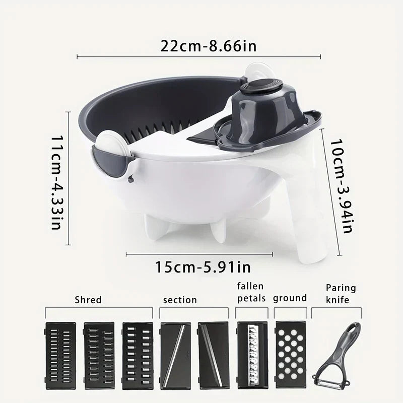 9-in-1 Vegetable Chopper Mandoline Slicer Dicer