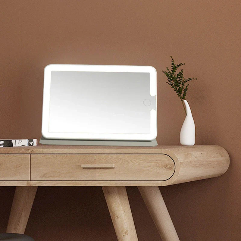 Compact Makeup Mirror With Pu Leather Case