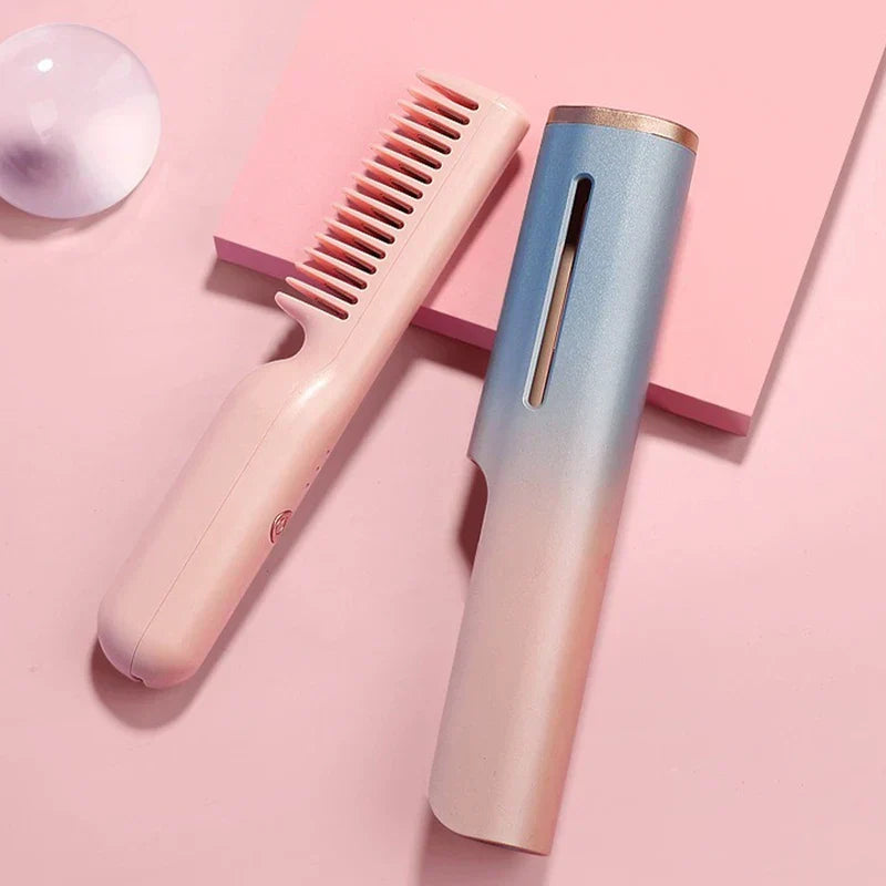 Cordless Portable Heated Hair Brush