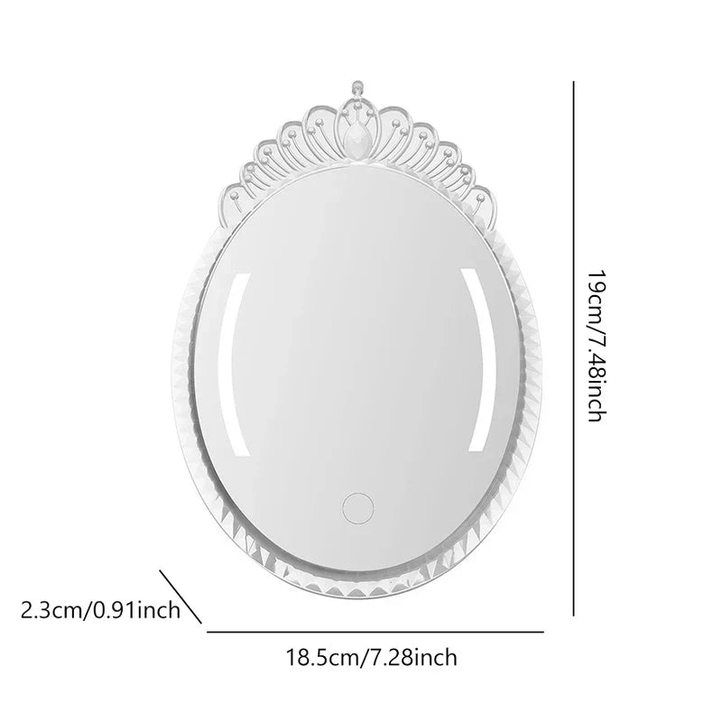 USB wall-mounted or standing dual-purpose LED makeup mirror