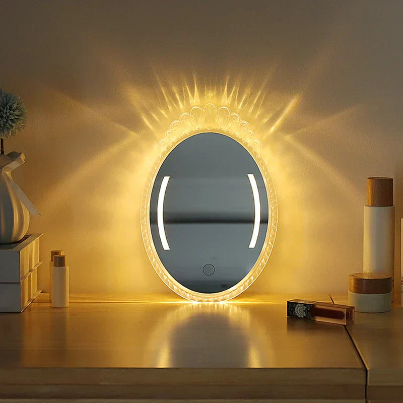 USB wall-mounted or standing dual-purpose LED makeup mirror