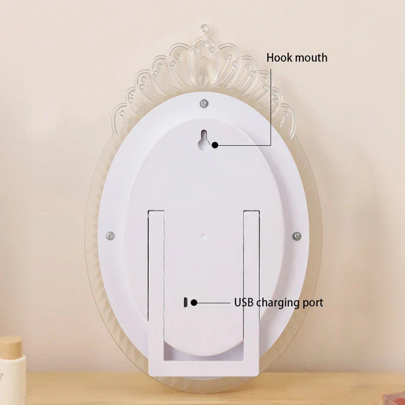 USB wall-mounted or standing dual-purpose LED makeup mirror