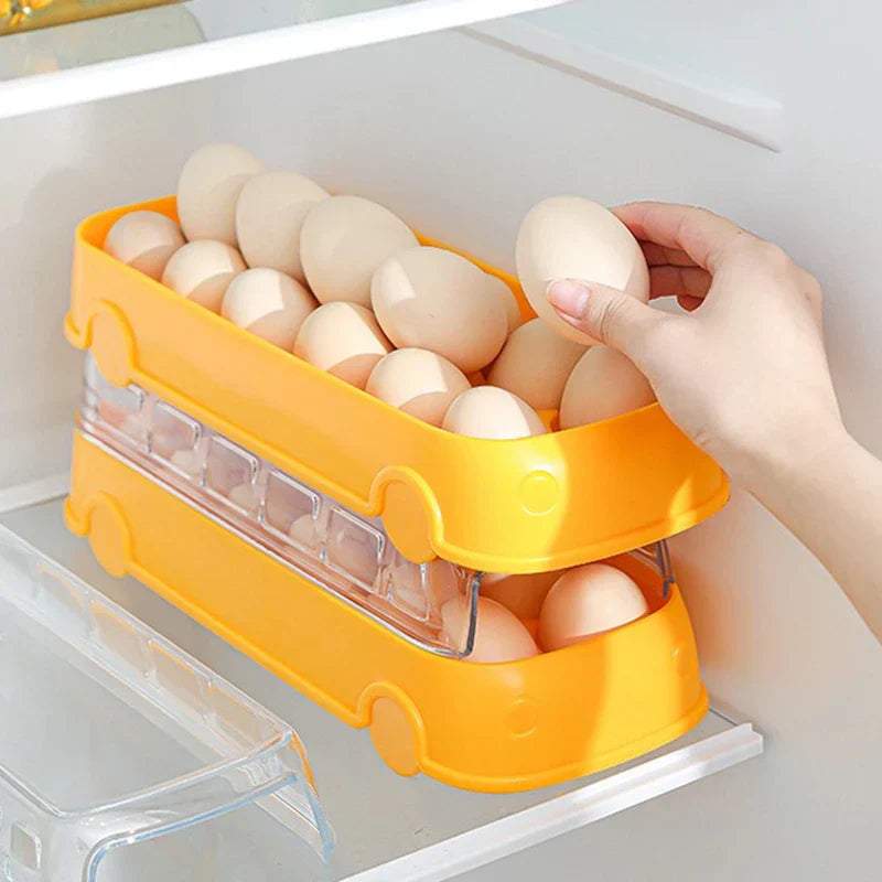 Refrigerator Egg Organizer Bin Stackable Tray
