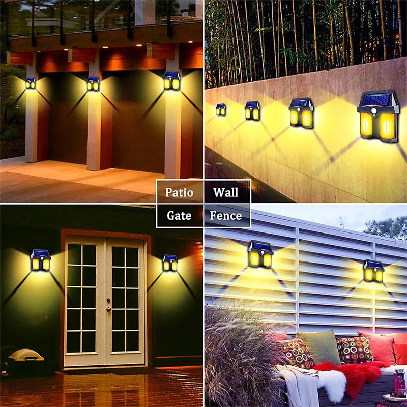Solar Motion Sensor Outdoor Wall Light